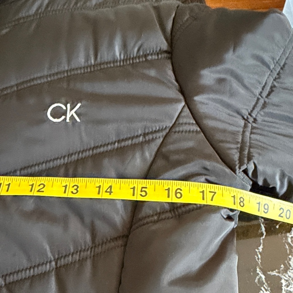 Calvin Klein Kids Black Puffer Coat with Fur Hood - Picture 16 of 16